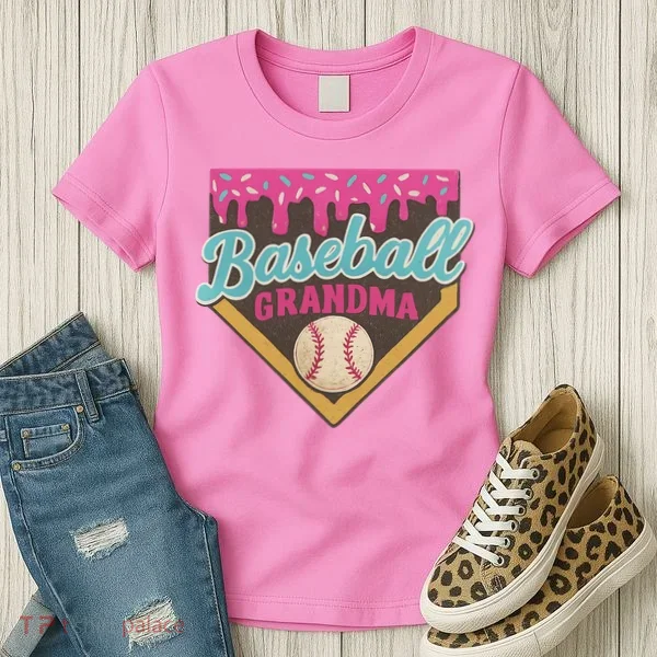 Baseball Grandma Ice Cream Drip Women's T-Shirt