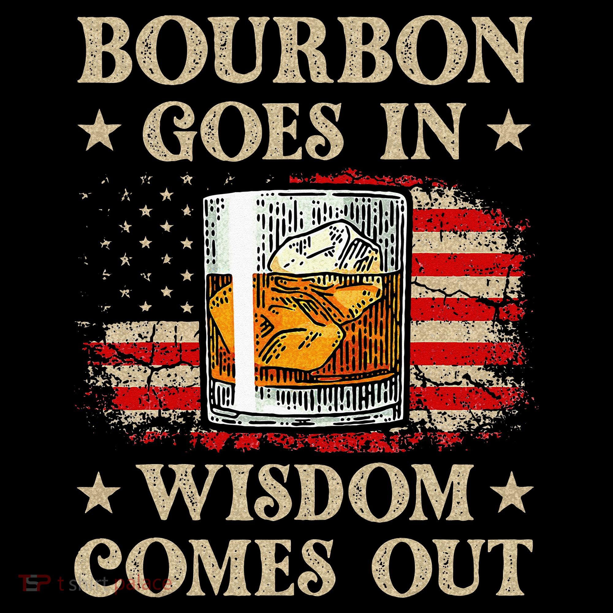 Bourbon Goes In Wisdom Comes Out Funny Drinking Mousepad