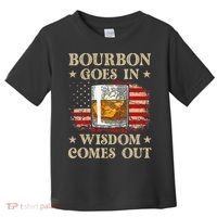 Bourbon Goes In Wisdom Comes Out Funny Drinking Toddler T-Shirt thumb 0