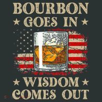 Bourbon Goes In Wisdom Comes Out Funny Drinking Infant Baby Jersey Bodysuit thumb 2