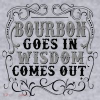 Bourbon Goes In Wisdom Comes Out Women's Racerback Cropped Tank thumb 2