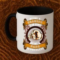 Being Grandpa Is An Honor Being Papa Is PRICELESS Father Day Coffee Mug thumb 2