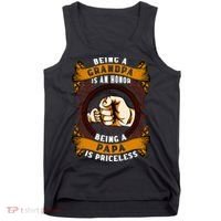 Being Grandpa Is An Honor Being Papa Is PRICELESS Father Day Tank Top thumb 0