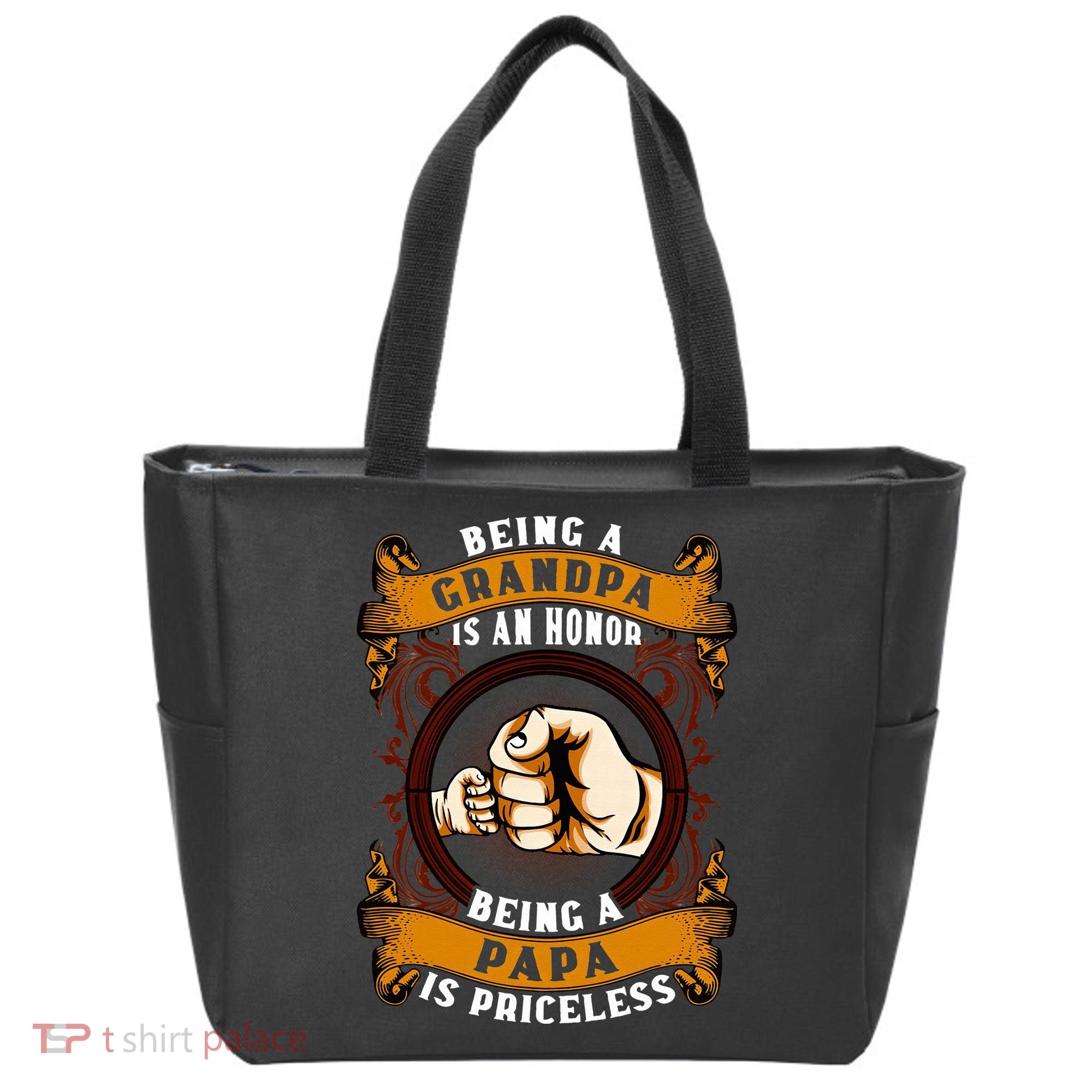 Being Grandpa Is An Honor Being Papa Is PRICELESS Father Day Tote Bag