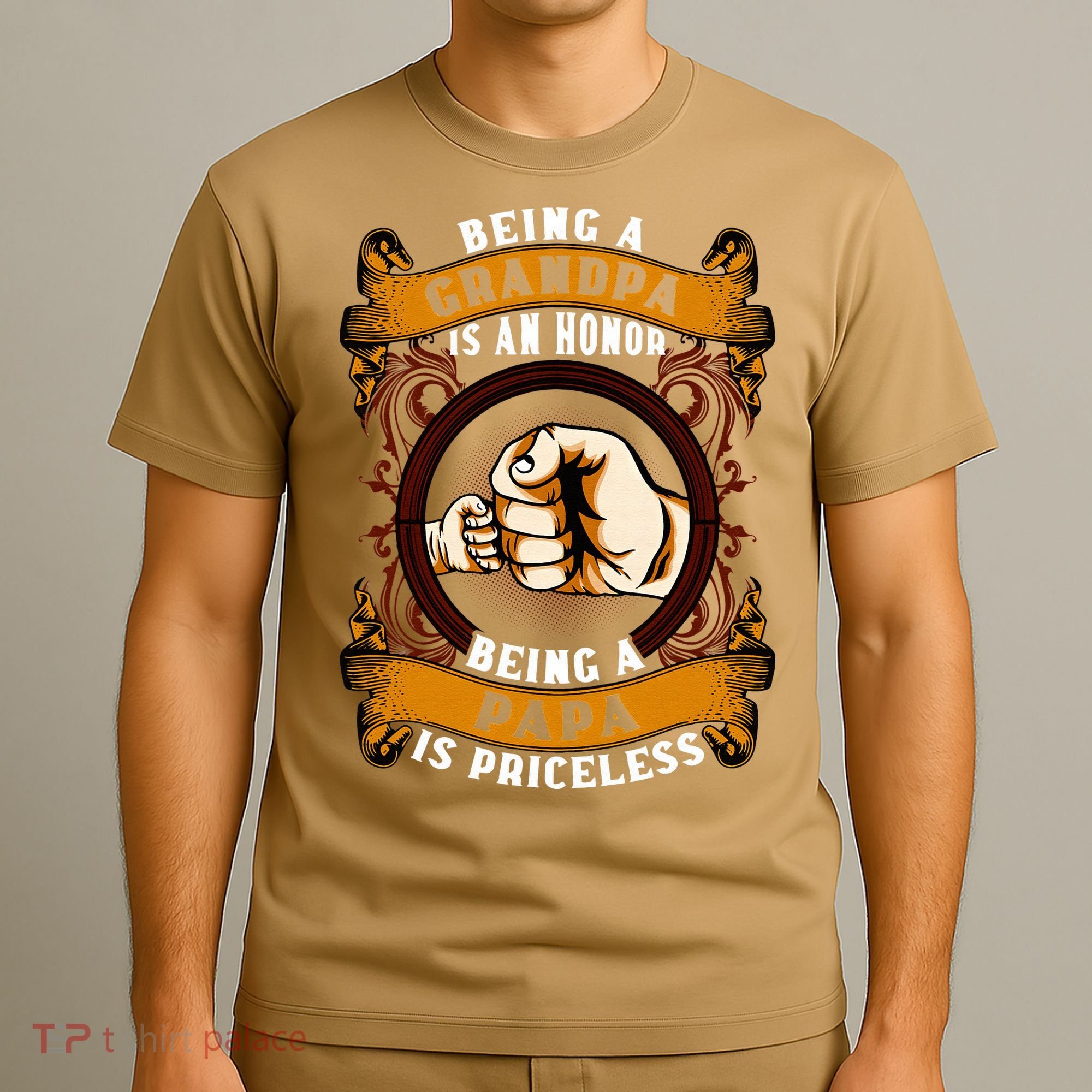 Being Grandpa Is An Honor Being Papa Is PRICELESS Father Day T-Shirt