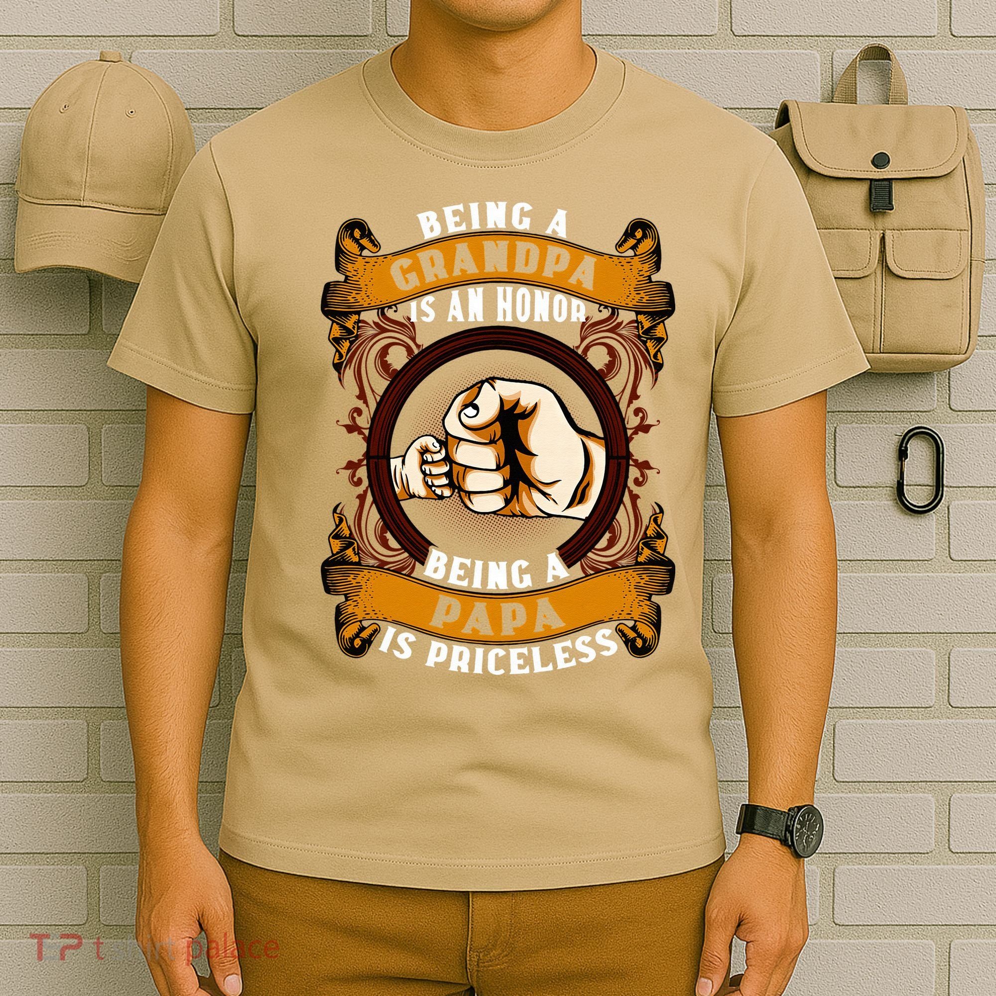 Being Grandpa Is An Honor Being Papa Is PRICELESS Father Day T-Shirt