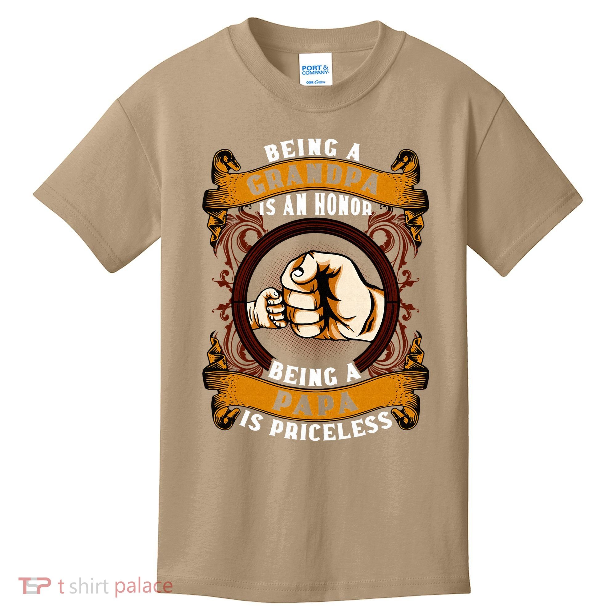 Being Grandpa Is An Honor Being Papa Is PRICELESS Father Day Kids T-Shirt
