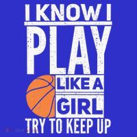 Basketball Girl I Know I Play Like A Girl Try To Keep Up Women's Tank Top thumb 5