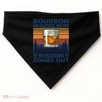 Bourbon Goes In Wisdom Comes Out Bourbon Drinking Lover Gift USA-Made Doggie Bandana thumb 0