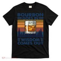 Bourbon Goes In Wisdom Comes Out Bourbon Drinking Lover Gift T-Shirt thumb 0
