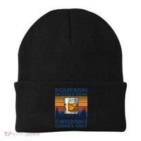 Bourbon Goes In Wisdom Comes Out Bourbon Drinking Lover Gift Beanie thumb 0