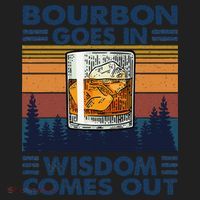 Bourbon Goes In Wisdom Comes Out Bourbon Drinking Lover Gift Beanie thumb 2