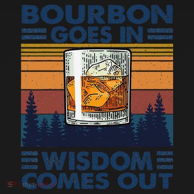 Bourbon Goes In Wisdom Comes Out Bourbon Drinking Lover Gift Youth Performance Sprint T-Shirt