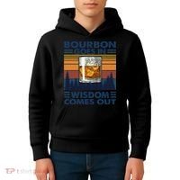 Bourbon Goes In Wisdom Comes Out Bourbon Drinking Lover Gift Kids Hoodie thumb 4