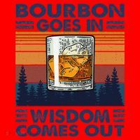 Bourbon Goes In Wisdom Comes Out Bourbon Drinking Lover Gift Santa Hat thumb 1