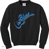 Blues Guitar Jazz Music Guitarist Blues Kids Sweatshirt thumb 0