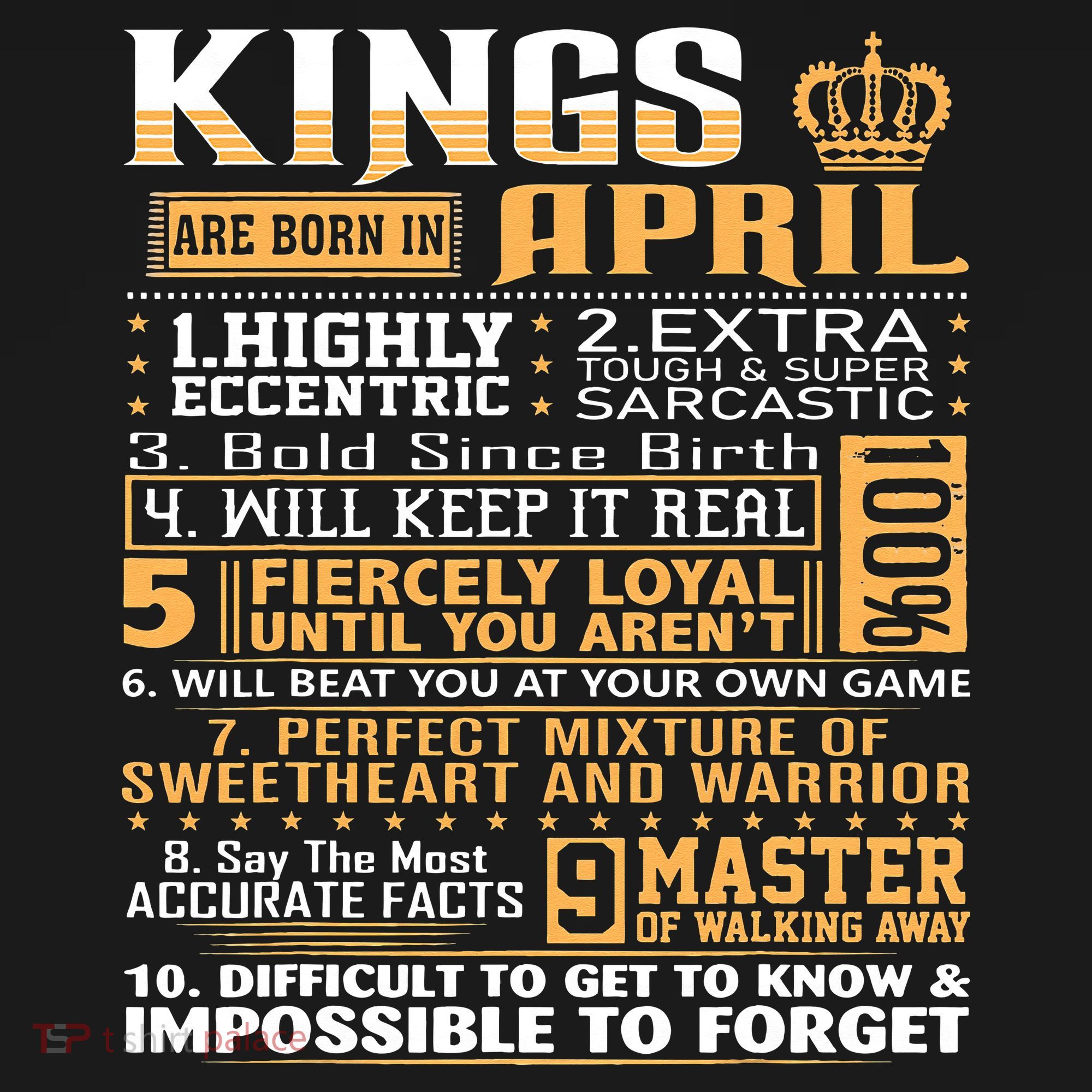 Birthday Gifts Kings Are Born In April Long Sleeve Shirt