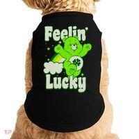 Bears Good Luck Bear Jumping Feelin Lucky Distressed Doggie Tank thumb 0