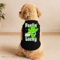 Bears Good Luck Bear Jumping Feelin Lucky Distressed Doggie Tank thumb 2