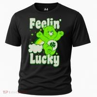 Bears Good Luck Bear Jumping Feelin Lucky Distressed Cooling Performance Crew T-Shirt thumb 0