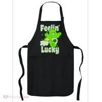 Bears Good Luck Bear Jumping Feelin Lucky Distressed Apron thumb 0
