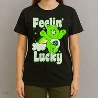 Bears Good Luck Bear Jumping Feelin Lucky Distressed T-Shirt thumb 4
