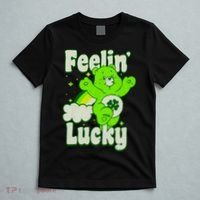 Bears Good Luck Bear Jumping Feelin Lucky Distressed T-Shirt thumb 5