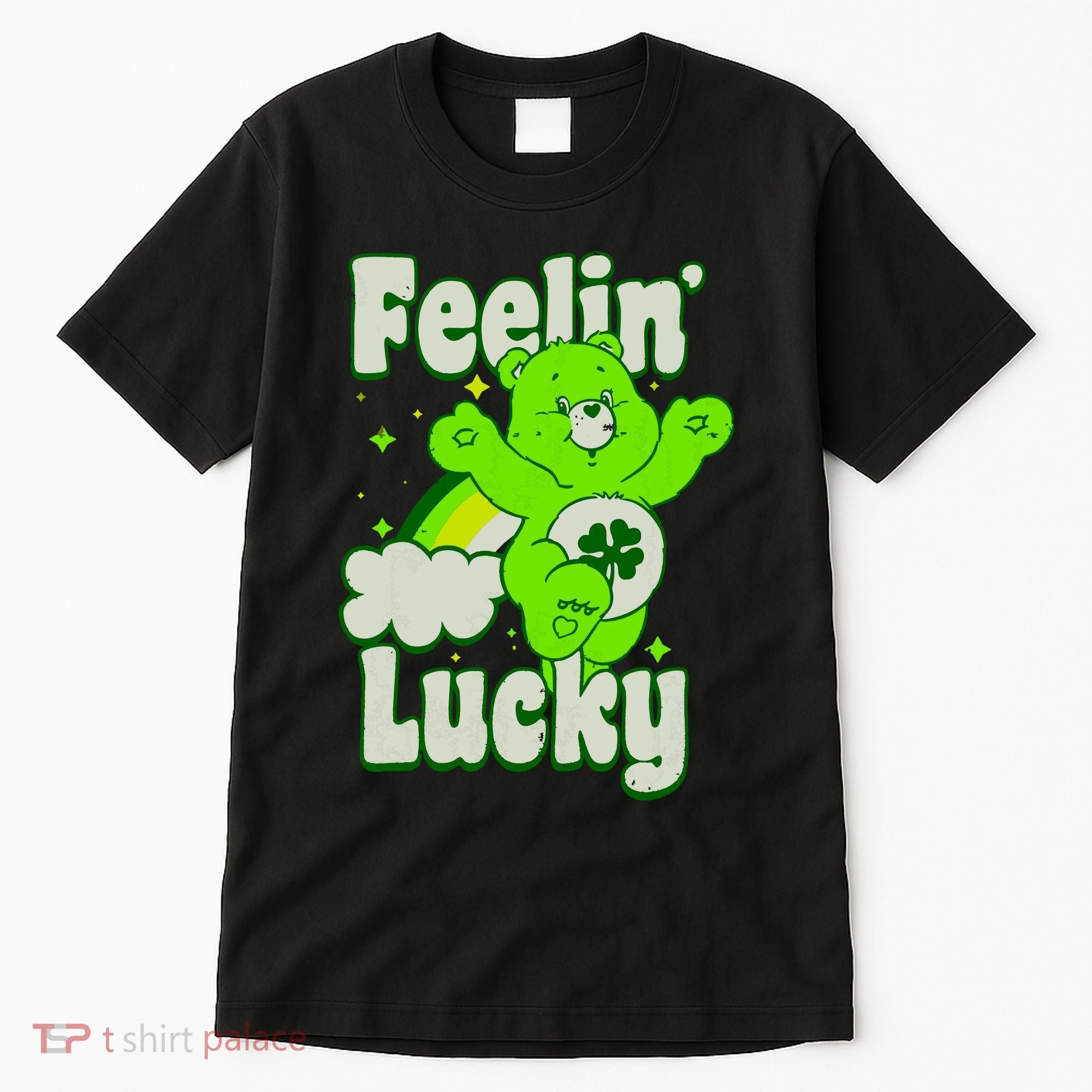 Bears Good Luck Bear Jumping Feelin Lucky Distressed Tall T-Shirt