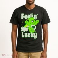 Bears Good Luck Bear Jumping Feelin Lucky Distressed Tall T-Shirt thumb 2