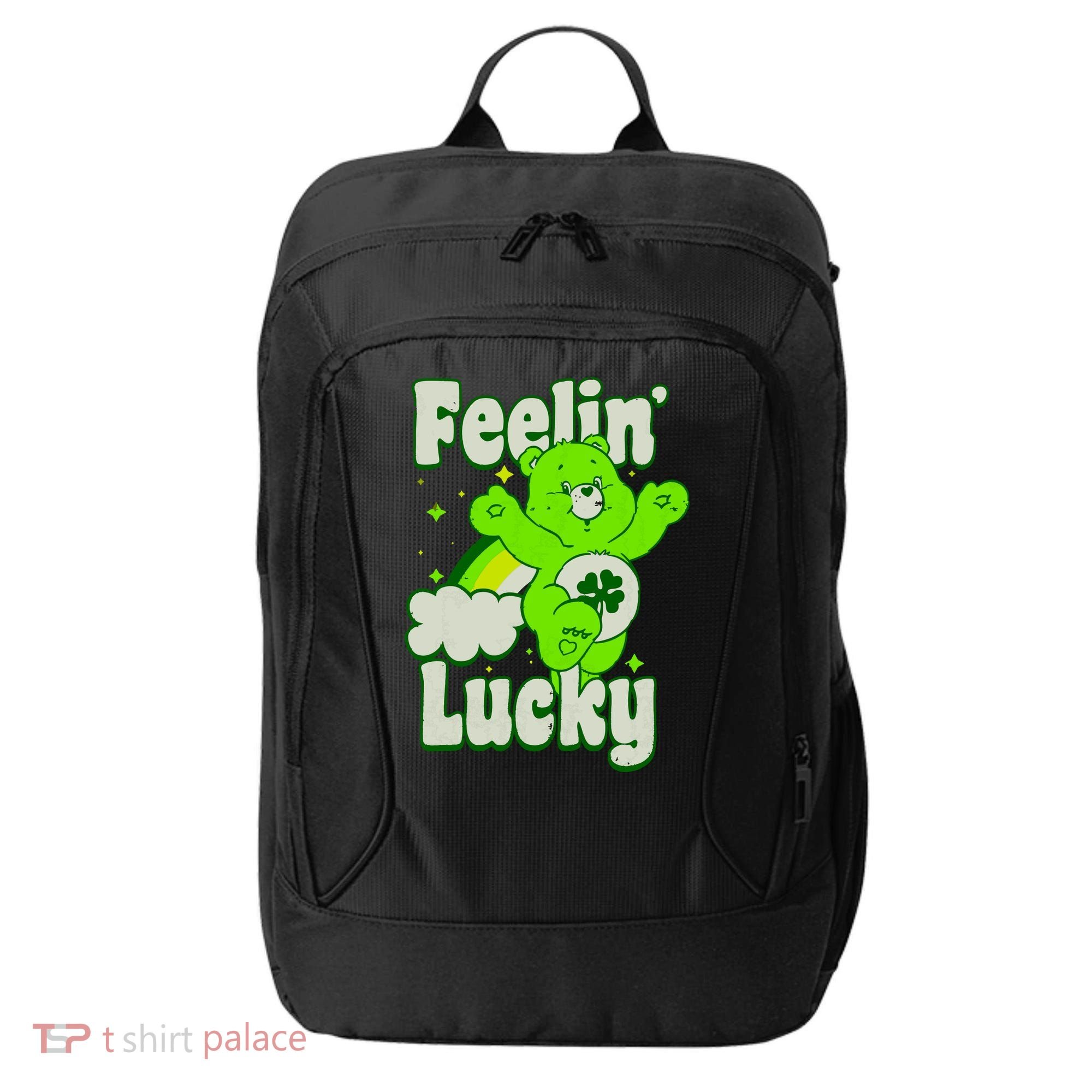 Bears Good Luck Bear Jumping Feelin Lucky Distressed City Backpack