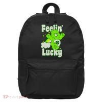 Bears Good Luck Bear Jumping Feelin Lucky Distressed 16 in Basic Backpack thumb 0