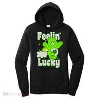 Bears Good Luck Bear Jumping Feelin Lucky Distressed Women's Hoodie thumb 0