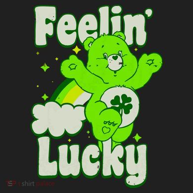 Bears Good Luck Bear Jumping Feelin Lucky Distressed Urban Oversized Heavyweight T-Shirt