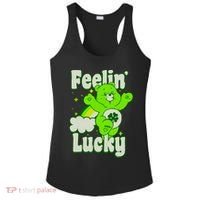 Bears Good Luck Bear Jumping Feelin Lucky Distressed Ladies PosiCharge Competitor Racerback Tank thumb 0