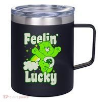 Bears Good Luck Bear Jumping Feelin Lucky Distressed 12oz Stainless Steel Coffee Mug thumb 0