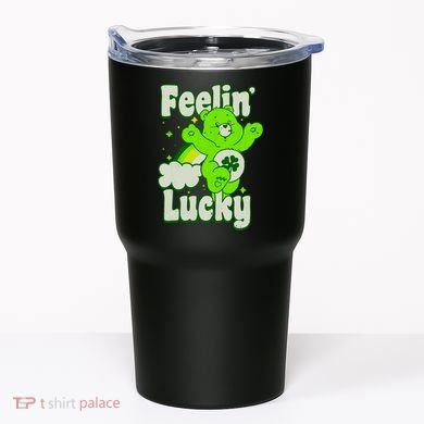 Bears Good Luck Bear Jumping Feelin Lucky Distressed Tumbler
