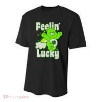 Bears Good Luck Bear Jumping Feelin Lucky Distressed Youth Performance Sprint T-Shirt thumb 0