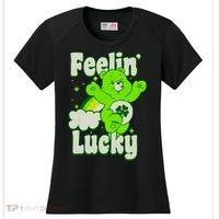 Bears Good Luck Bear Jumping Feelin Lucky Distressed Women's Cooling Performance Crew T-Shirt thumb 0