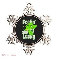 Bears Good Luck Bear Jumping Feelin Lucky Distressed Ornament thumb 0