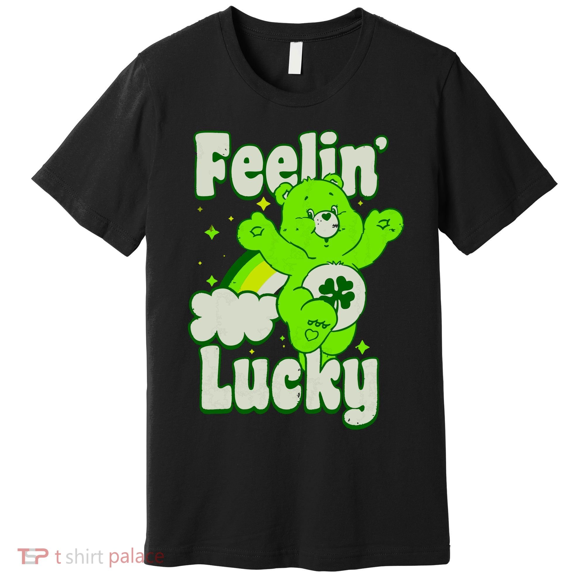 Bears Good Luck Bear Jumping Feelin Lucky Distressed Premium T-Shirt