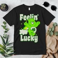Bears Good Luck Bear Jumping Feelin Lucky Distressed Premium T-Shirt thumb 2