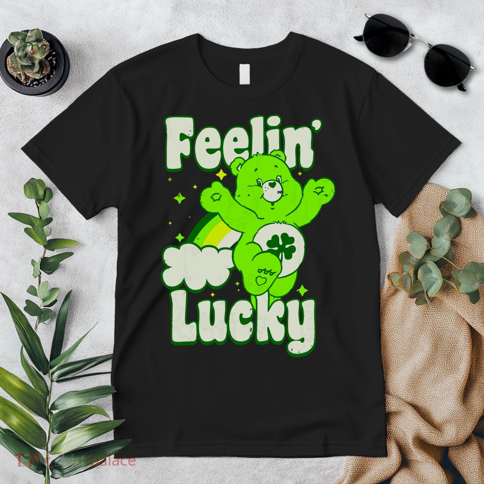 Bears Good Luck Bear Jumping Feelin Lucky Distressed Premium T-Shirt