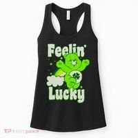 Bears Good Luck Bear Jumping Feelin Lucky Distressed Women's Tank Top thumb 0