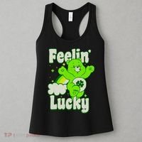 Bears Good Luck Bear Jumping Feelin Lucky Distressed Women's Tank Top thumb 3