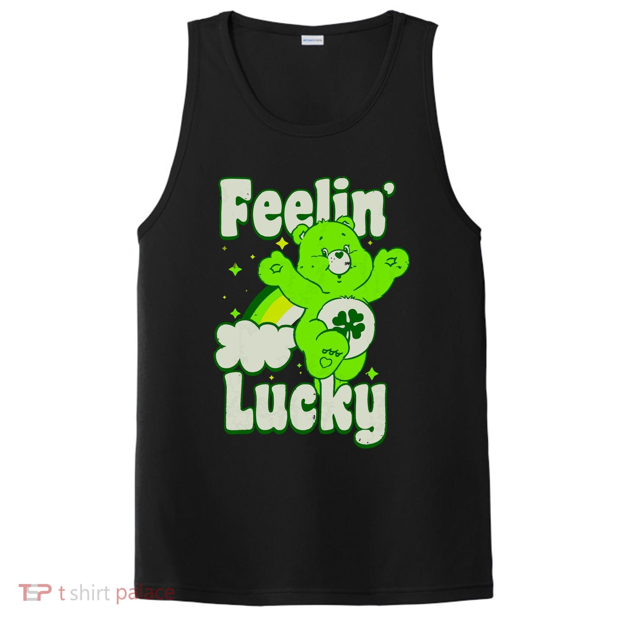 Bears Good Luck Bear Jumping Feelin Lucky Distressed PosiCharge Competitor Tank