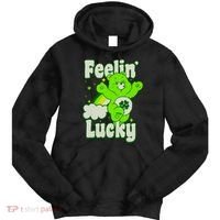 Bears Good Luck Bear Jumping Feelin Lucky Distressed Tie Dye Hoodie thumb 0