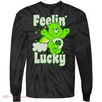 Bears Good Luck Bear Jumping Feelin Lucky Distressed Tie-Dye Long Sleeve Shirt thumb 0