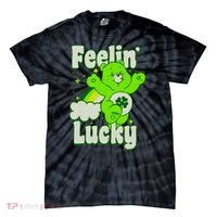 Bears Good Luck Bear Jumping Feelin Lucky Distressed Tie-Dye T-Shirt thumb 0