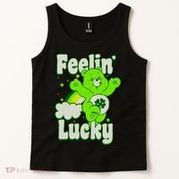 Bears Good Luck Bear Jumping Feelin Lucky Distressed Tank Top thumb 2