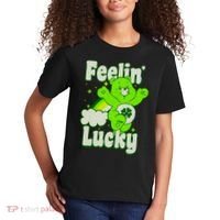 Bears Good Luck Bear Jumping Feelin Lucky Distressed Kids T-Shirt thumb 2